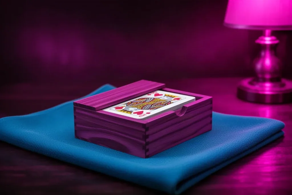 Ảnh minh hoạ hộp gỗ đựng bài cho mục hỏi đáp game bài NEW88